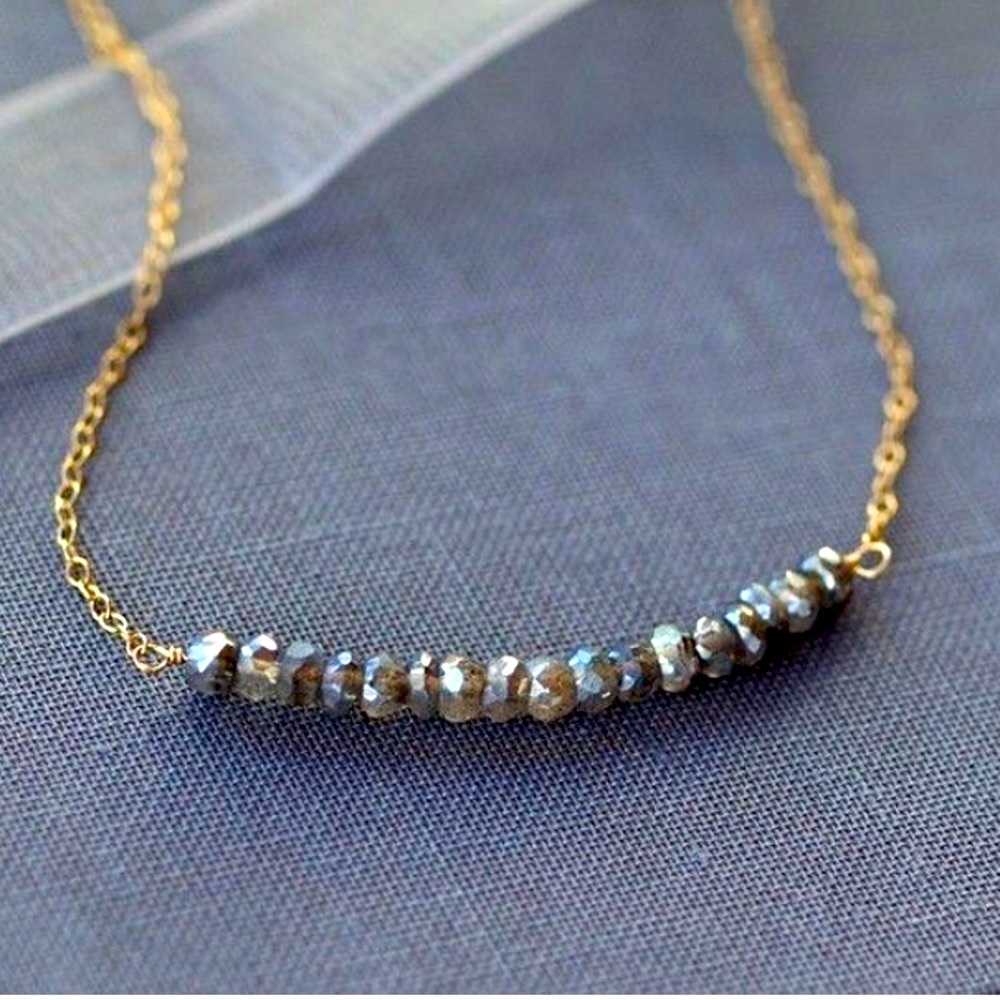 Natural Labradorite Stone Necklace